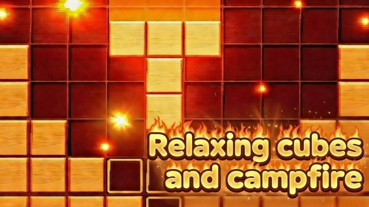 Image Relaxing cubes and campfire